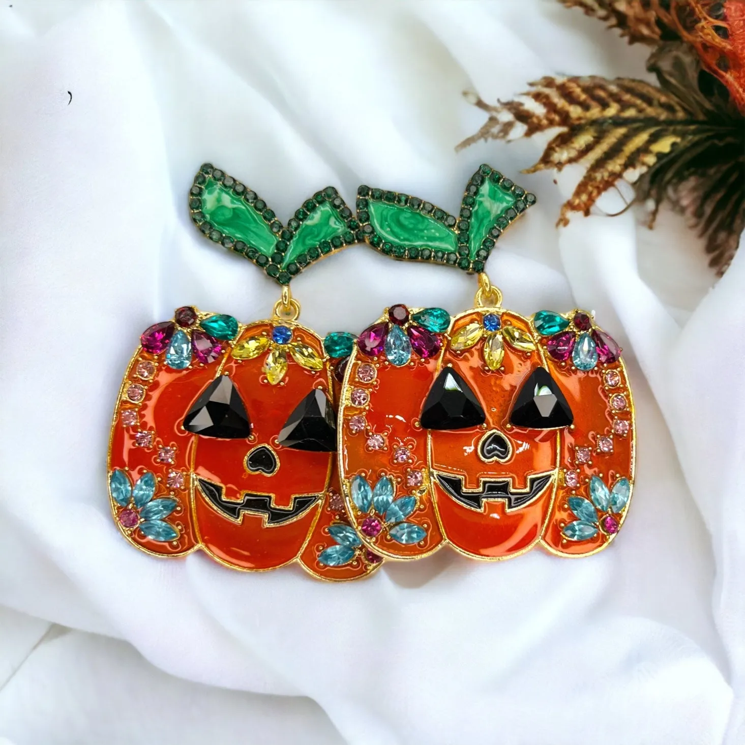 Jack-o-lantern Earrings - Halloween Earrings, Pumpkin Earrings, Halloween Accessories, Halloween Earrings, Jackolantern Earrings, Trick or Treat