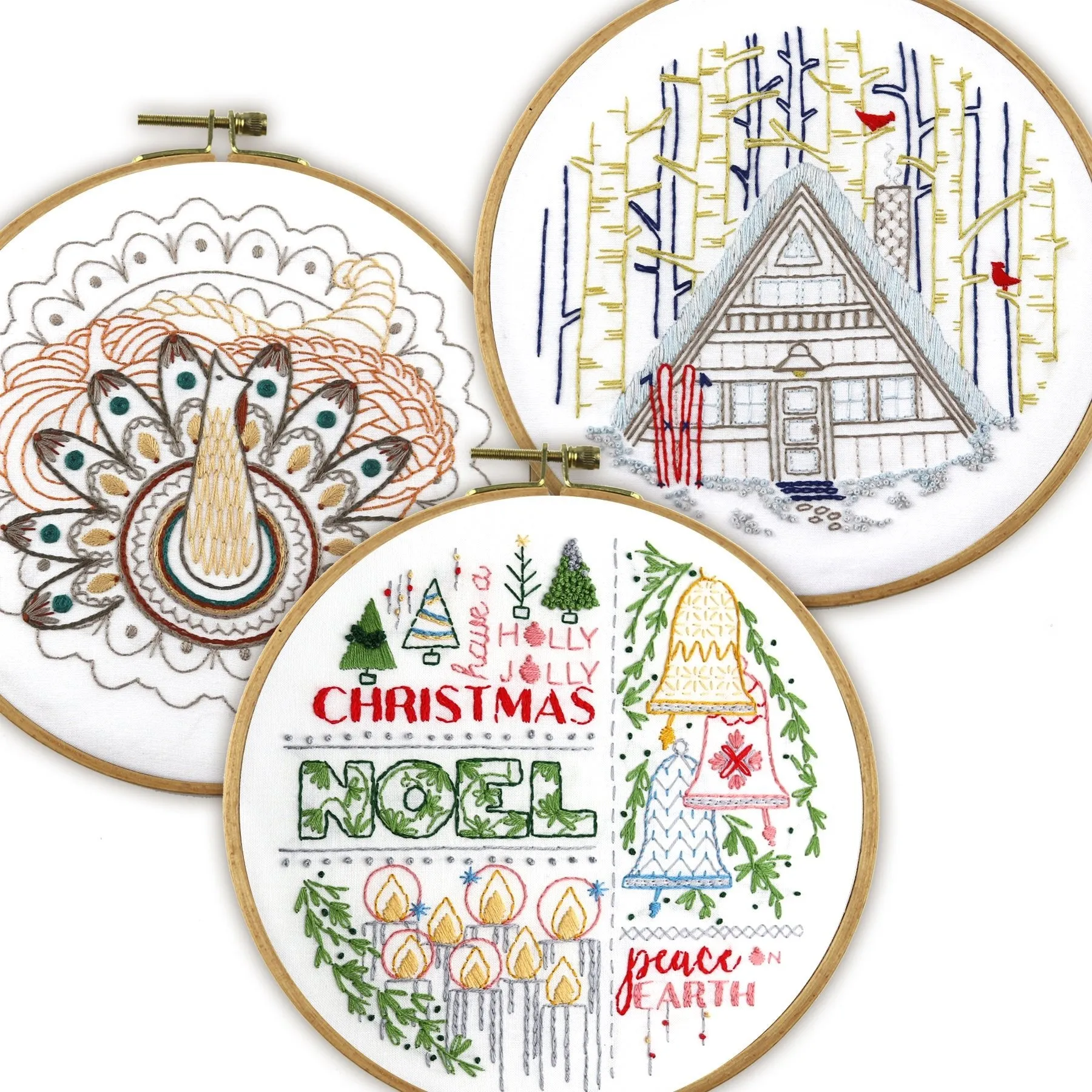 Jolly Days Embroidery Kit Bundle of 3