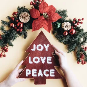 Joy Love Peace Christmas Tree