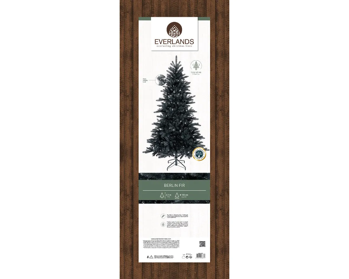 7ft Premium Black Artificial Christmas Tree - Kaemingk Berlin Deluxe Edition