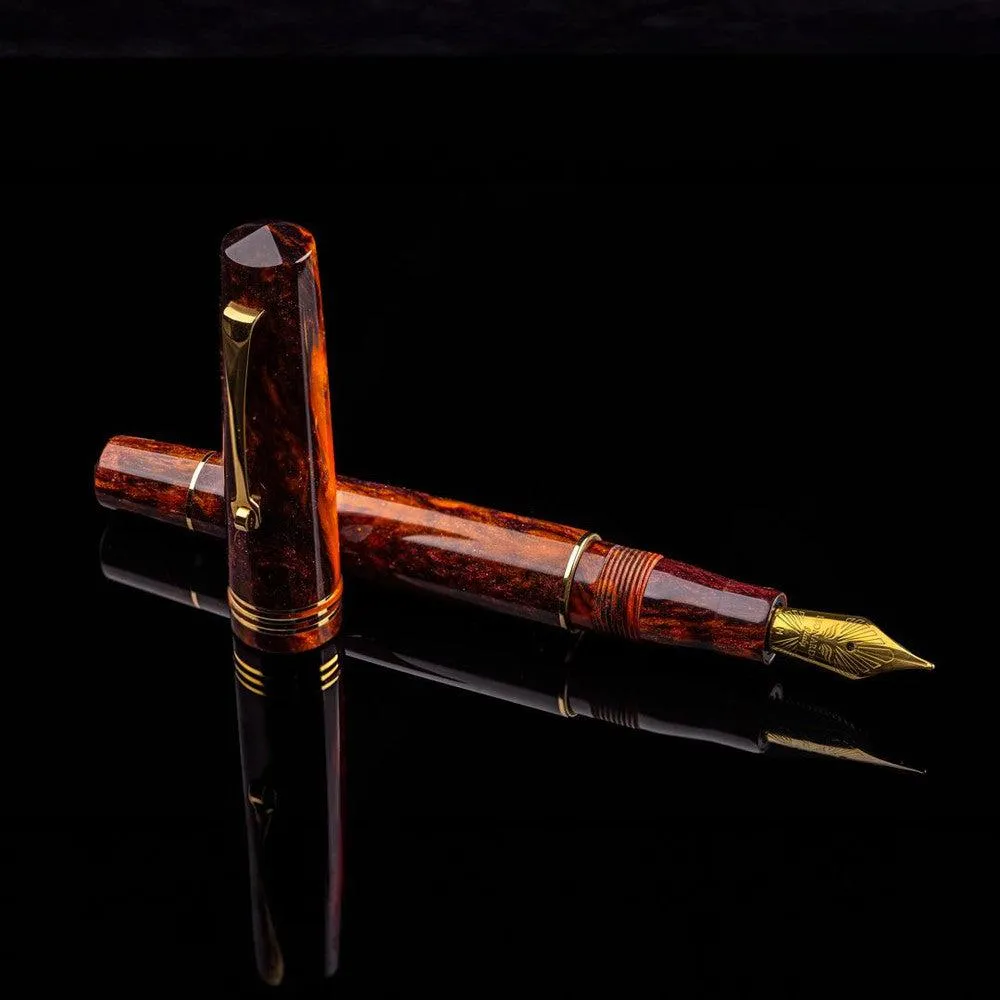 Leonardo × @scientificallyengineered Hatching Halloween "Jack-O-Lantern" Fountain Pen