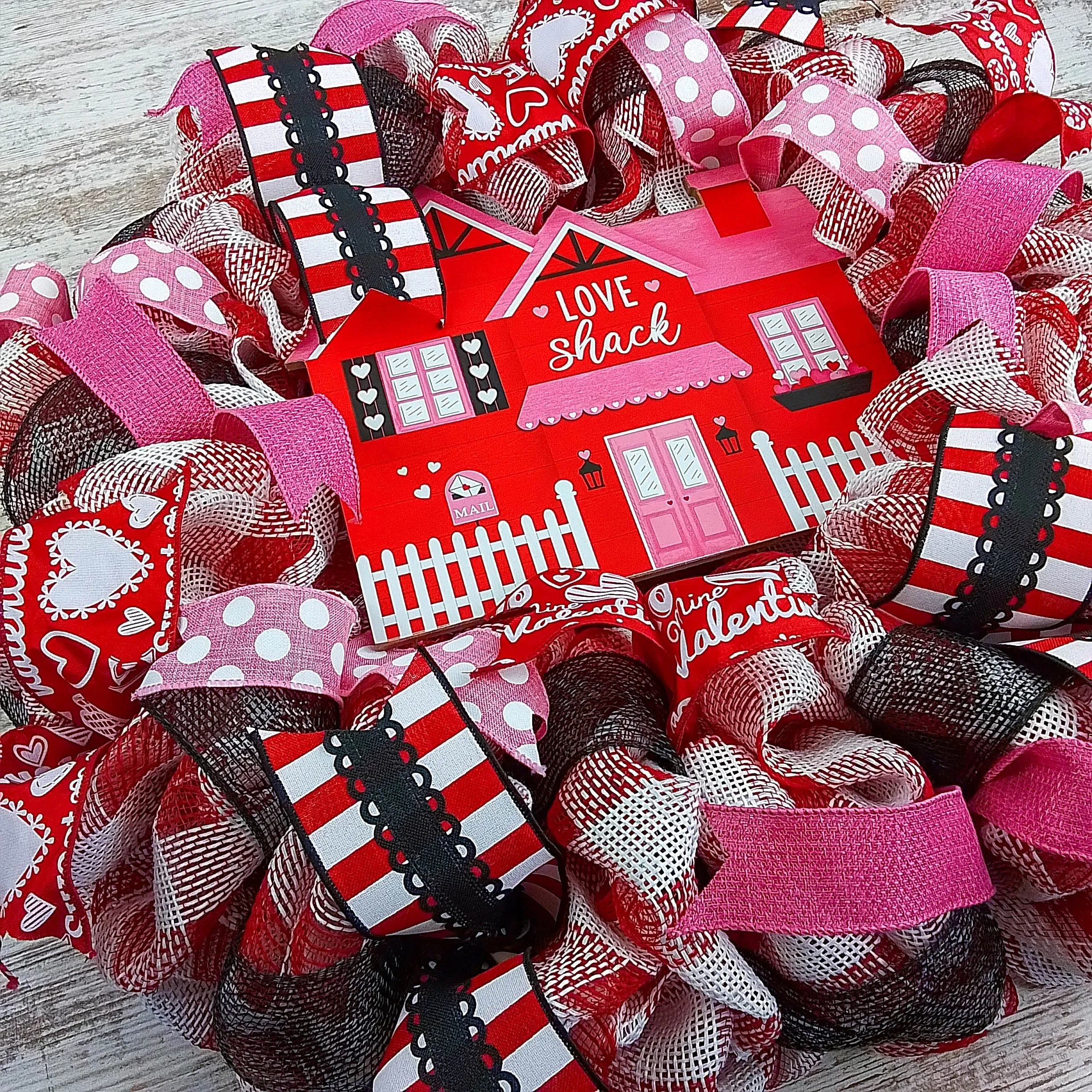 Love Shack Valentine Wreath - Valentine's Day Decor