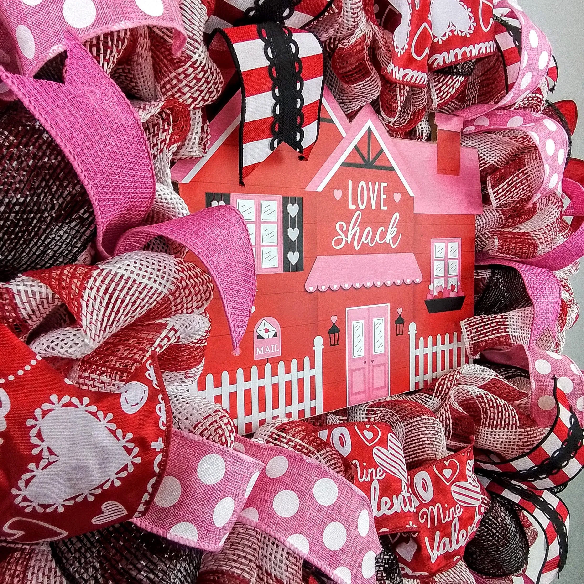 Love Shack Valentine Wreath - Valentine's Day Decor