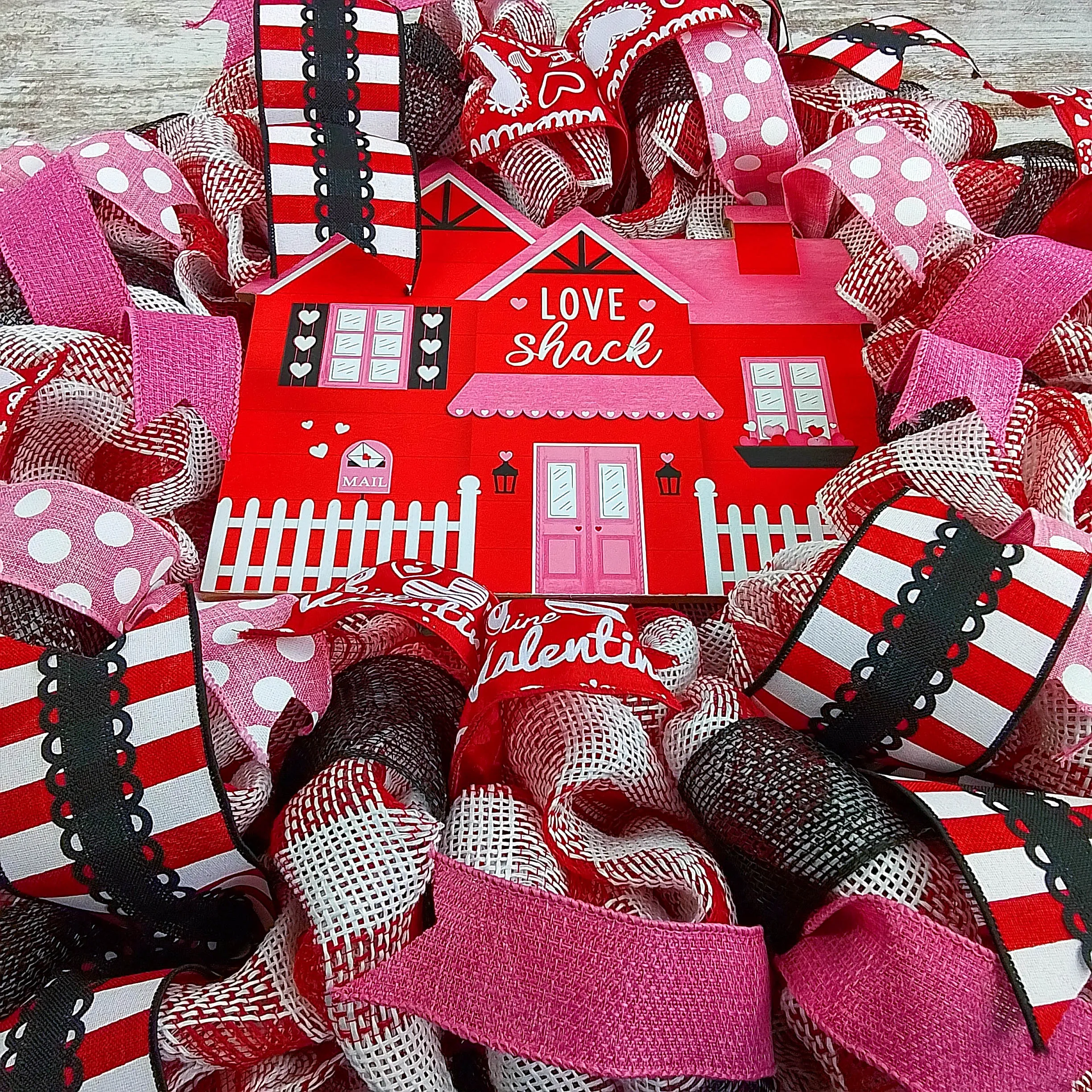 Love Shack Valentine Wreath - Valentine's Day Decor