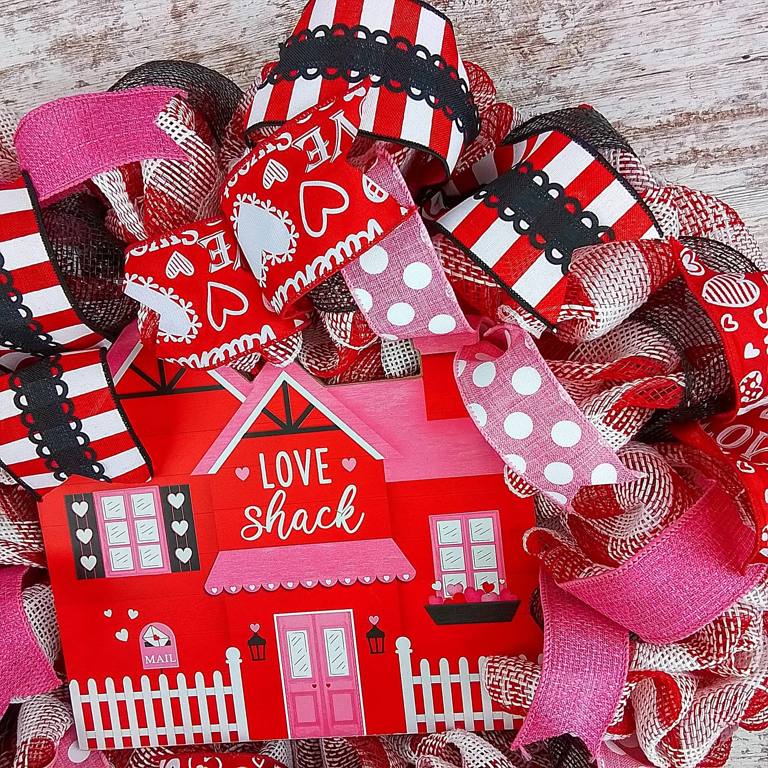 Love Shack Valentine Wreath - Valentine's Day Decor