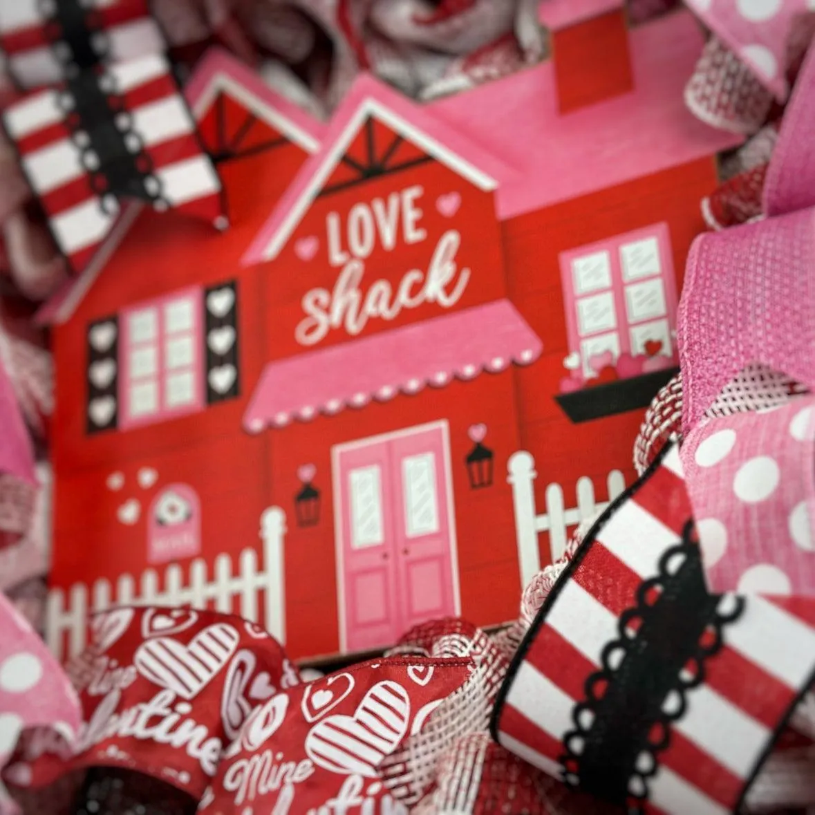 Love Shack Valentine Wreath - Valentine's Day Decor