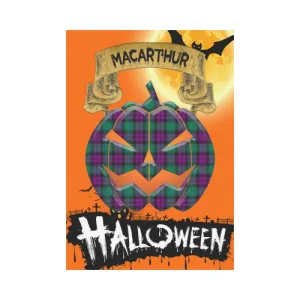 MacArthur-Milton Tartan Jack O' Lantern Garden Flag / Halloween Home Decor NN6