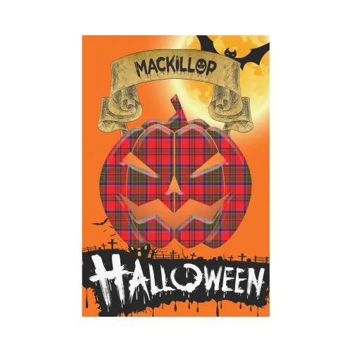 MacKillop Tartan Jack O' Lantern Garden Flag / Halloween Home Decor NN6