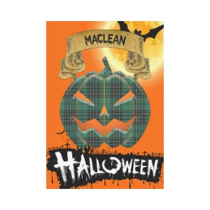 MacLean Hunting Ancient Tartan Jack O' Lantern Garden Flag / Halloween Home Decor NN6