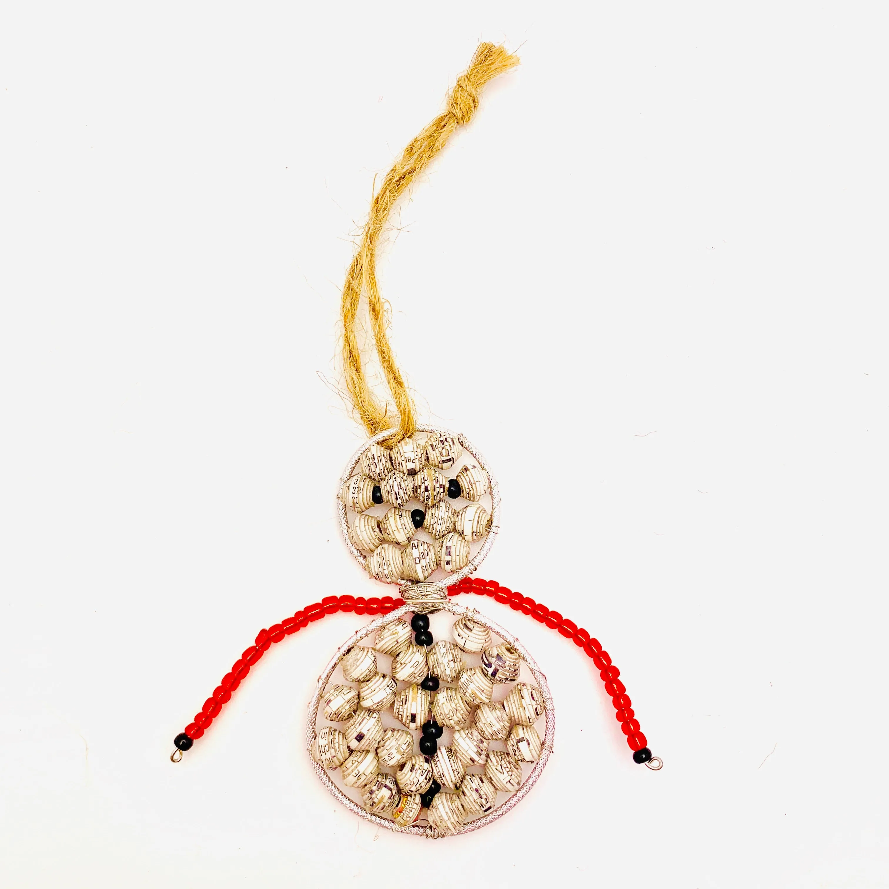 Paper Wire Snowman Ornament