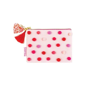 Pink/Red Pom Pom Pouch