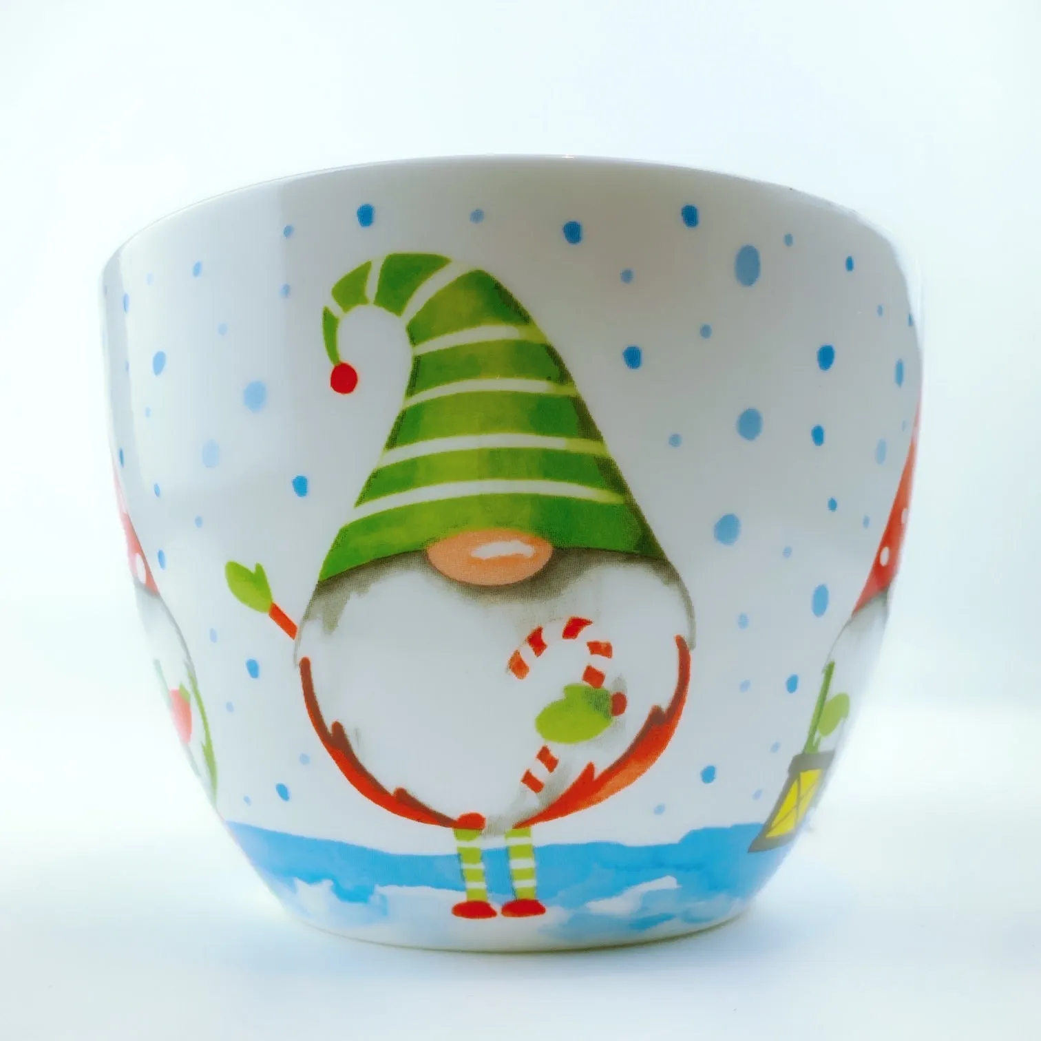 Portobello By Design 'Gnome For Holidays' Happy Gnome China XL Coffee Mug Tea Cup 20 oz