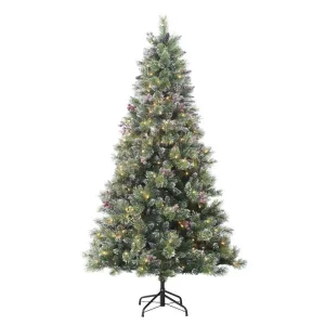 Puleo Winters' Spruce Prelit 7.5ft Artificial Christmas Tree