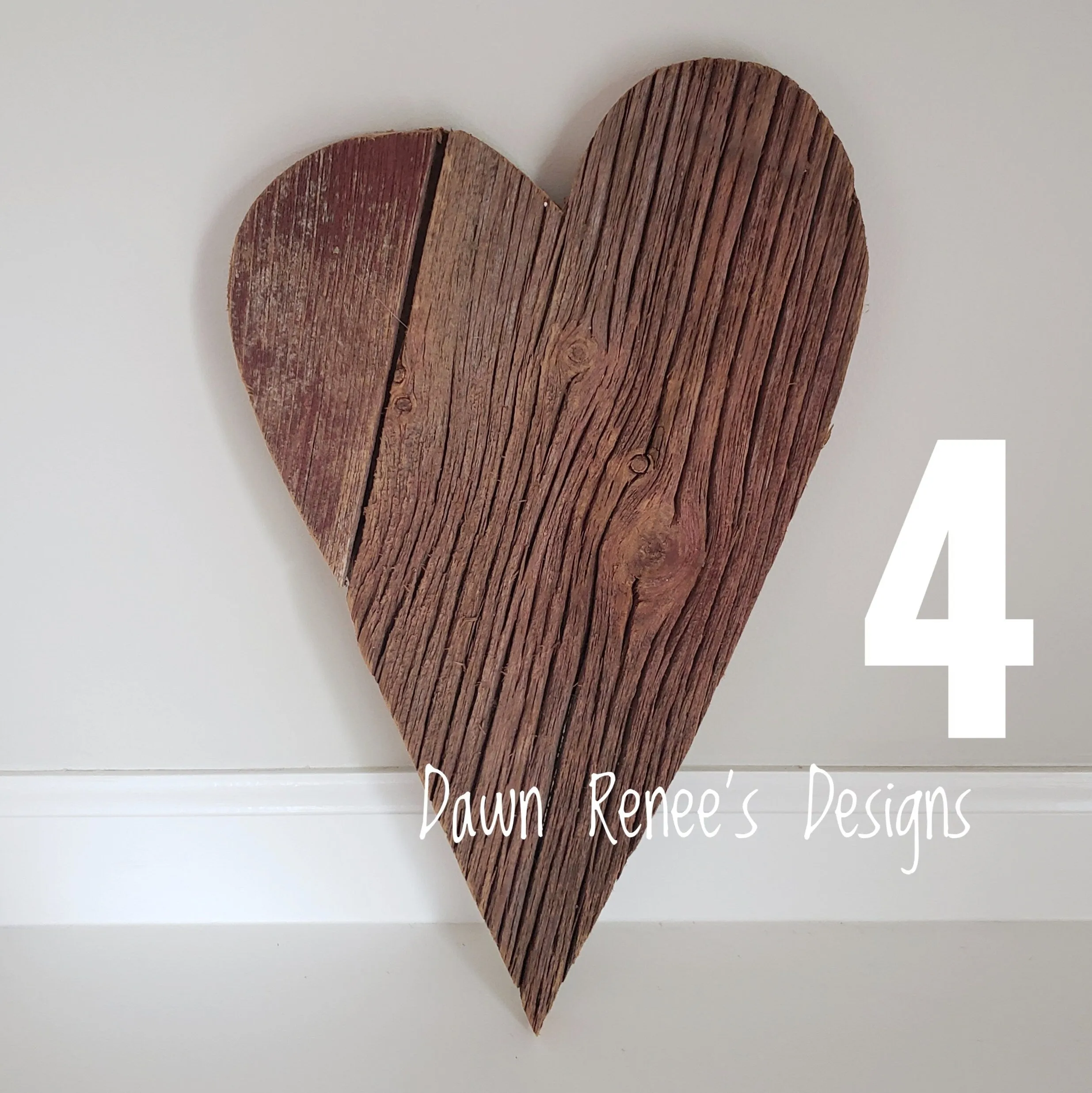 Red Barn Wood Heart