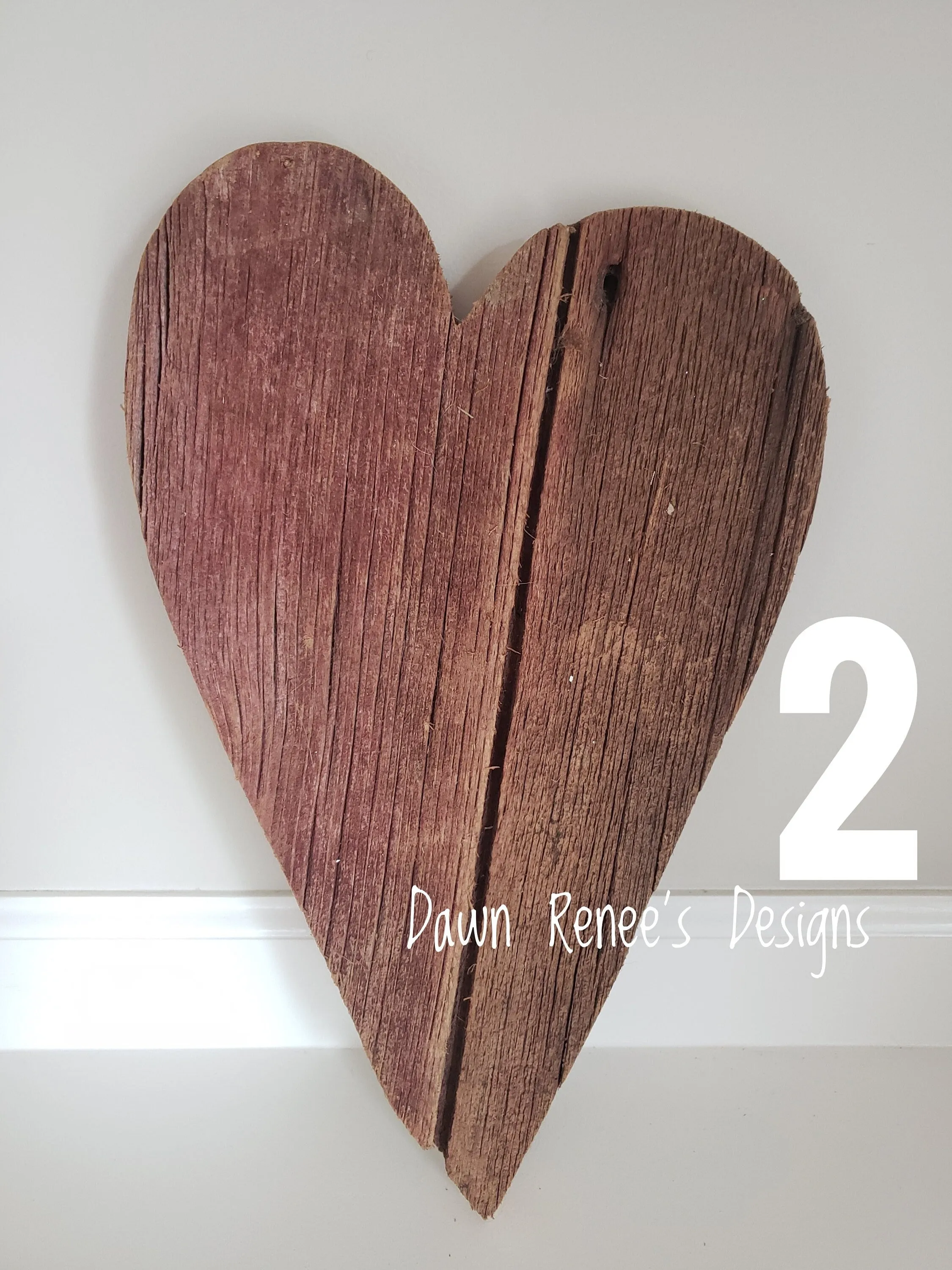 Red Barn Wood Heart