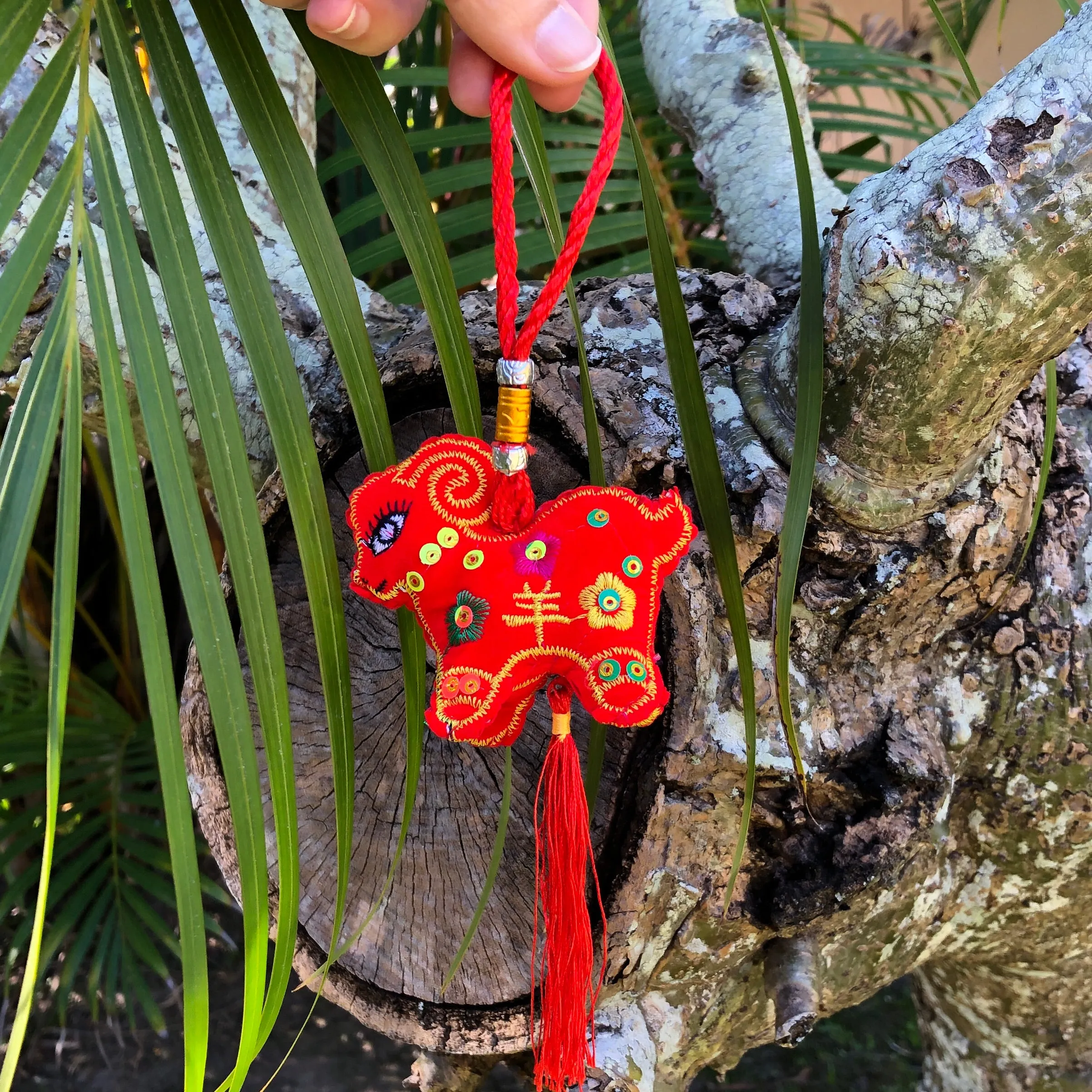 Red Velvet Goat - Chinese Hanging Decoration