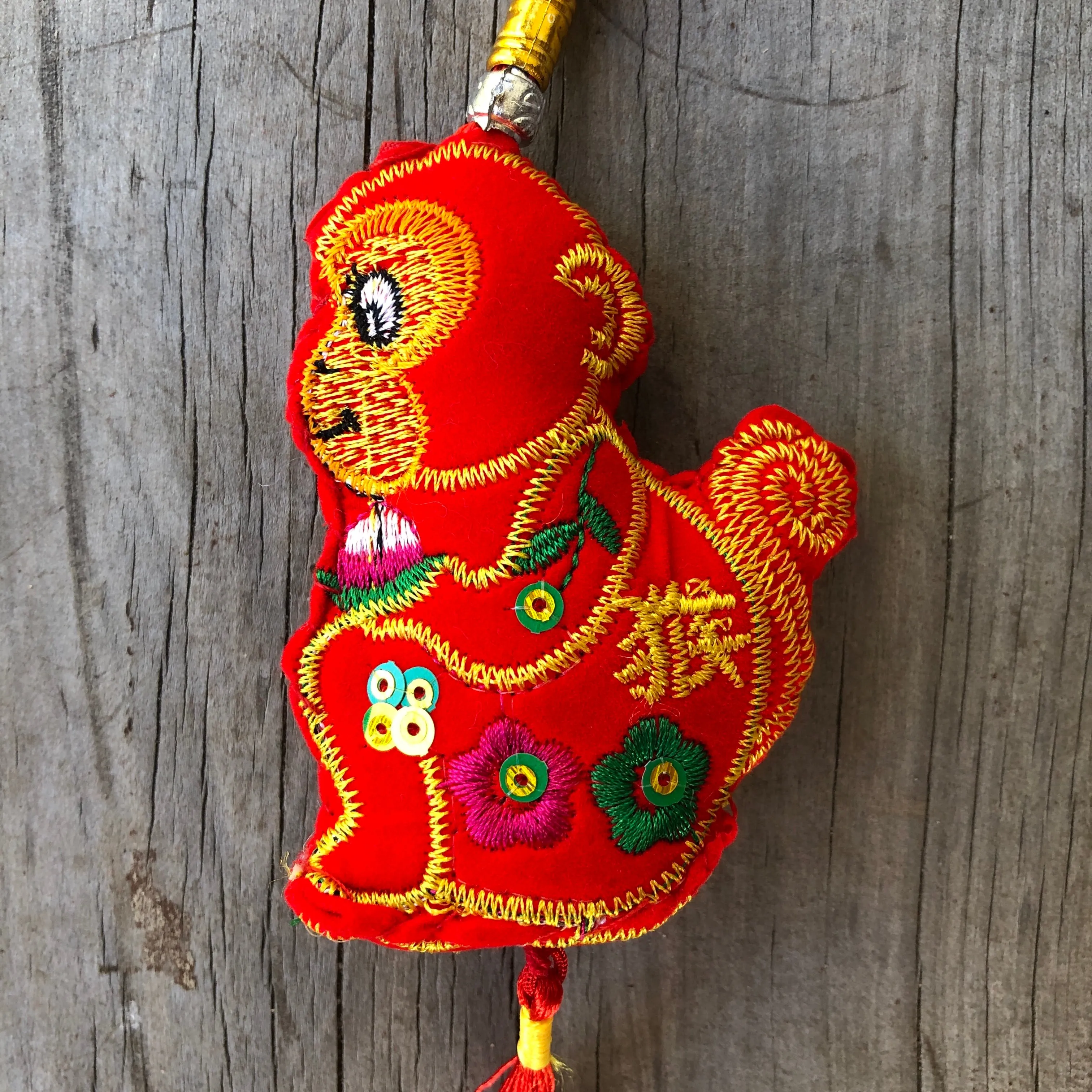 Red Velvet Monkey - Chinese Hanging Decoration