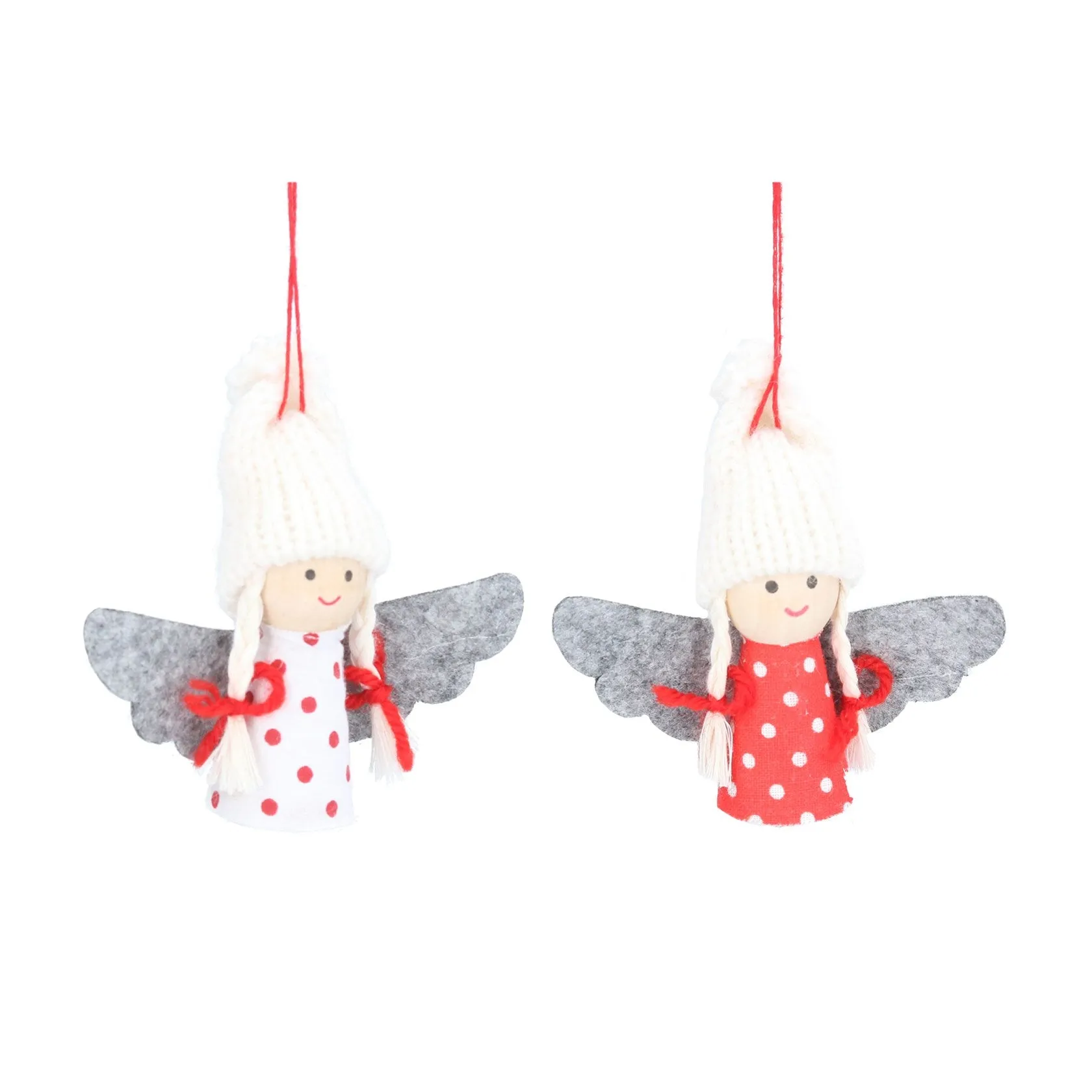 Scandi  Mini Wooden Angel Tree Decoration