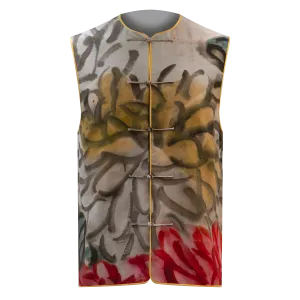 SPARKLE COLLECTION x HKMoA【WINE & CHRYSANTHEMUMS】100% Silk Waistcoat  (延年壽酒) (齊白石)