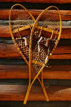 Vintage Lund Wood Snowshoes