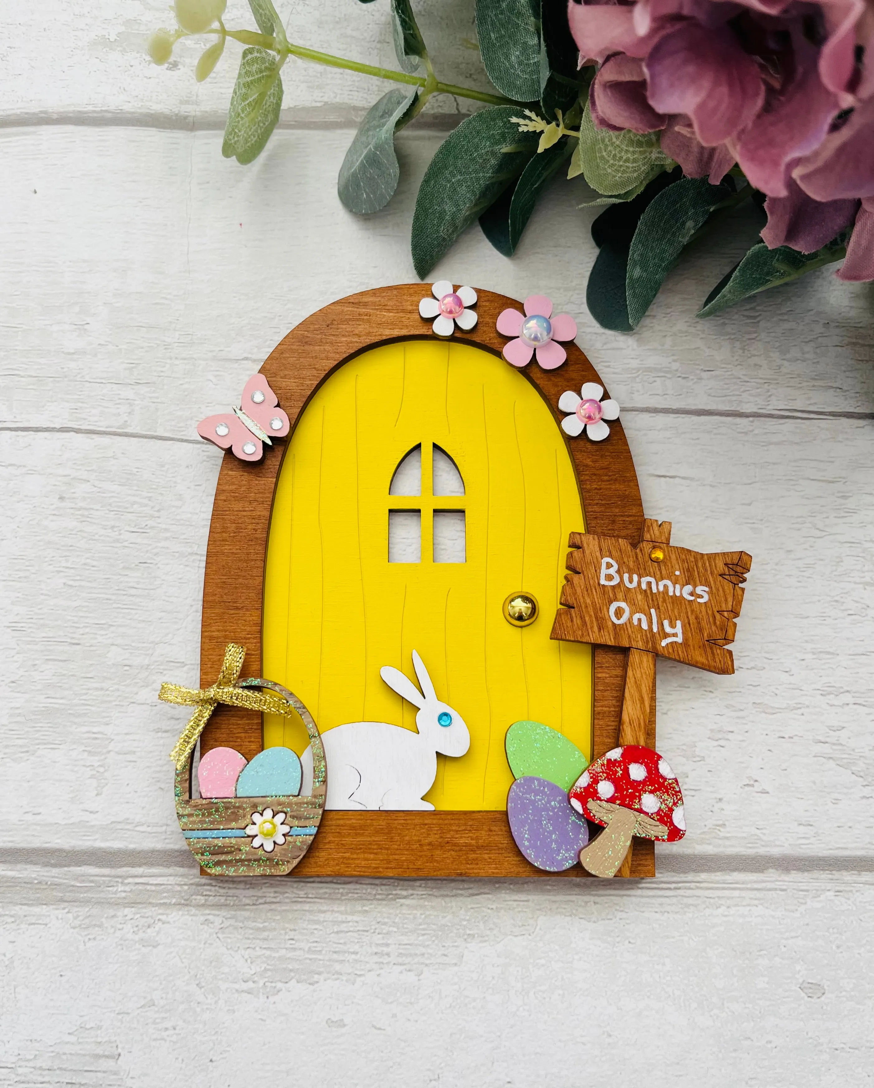 Yellow Easter Fairy Door