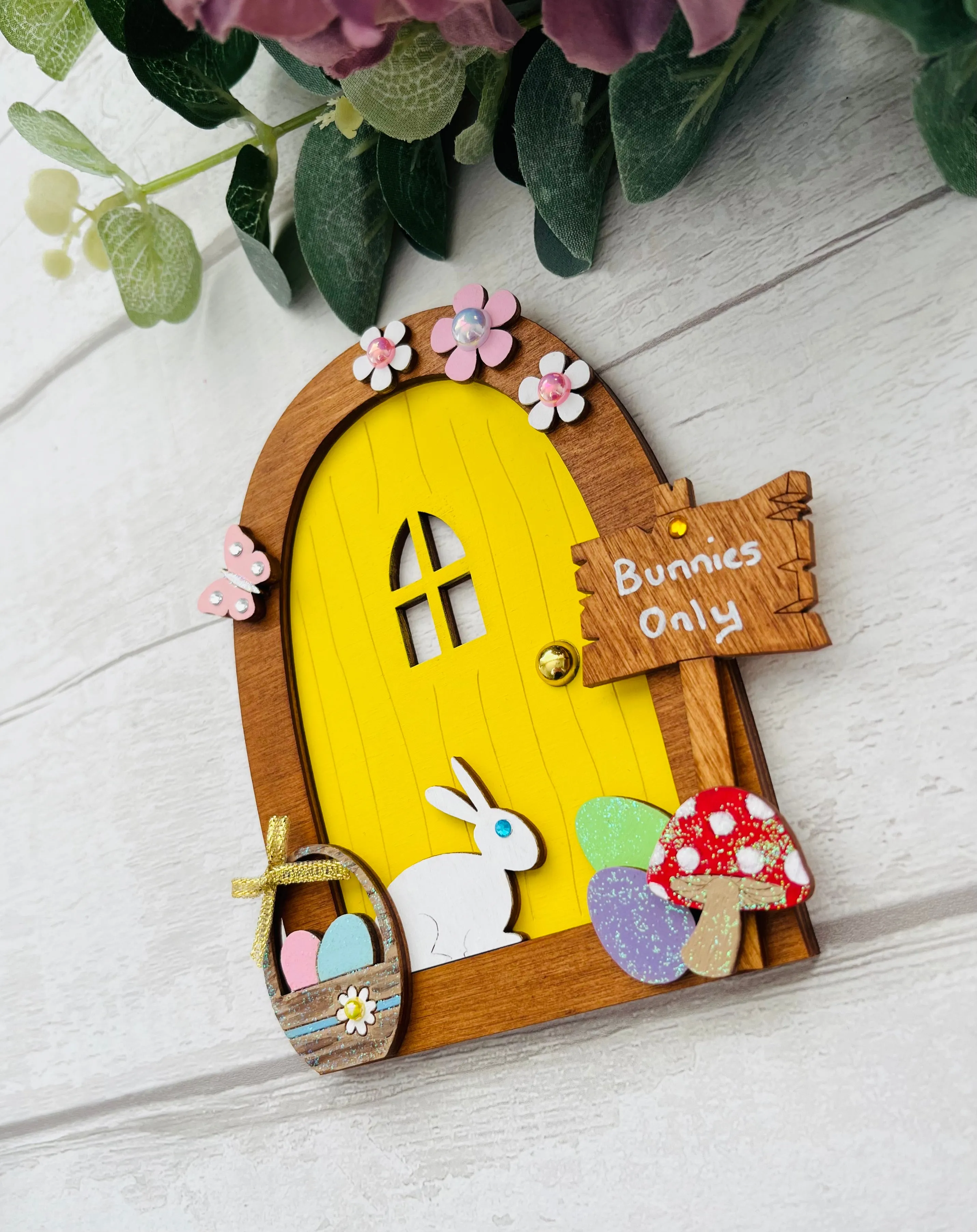 Yellow Easter Fairy Door