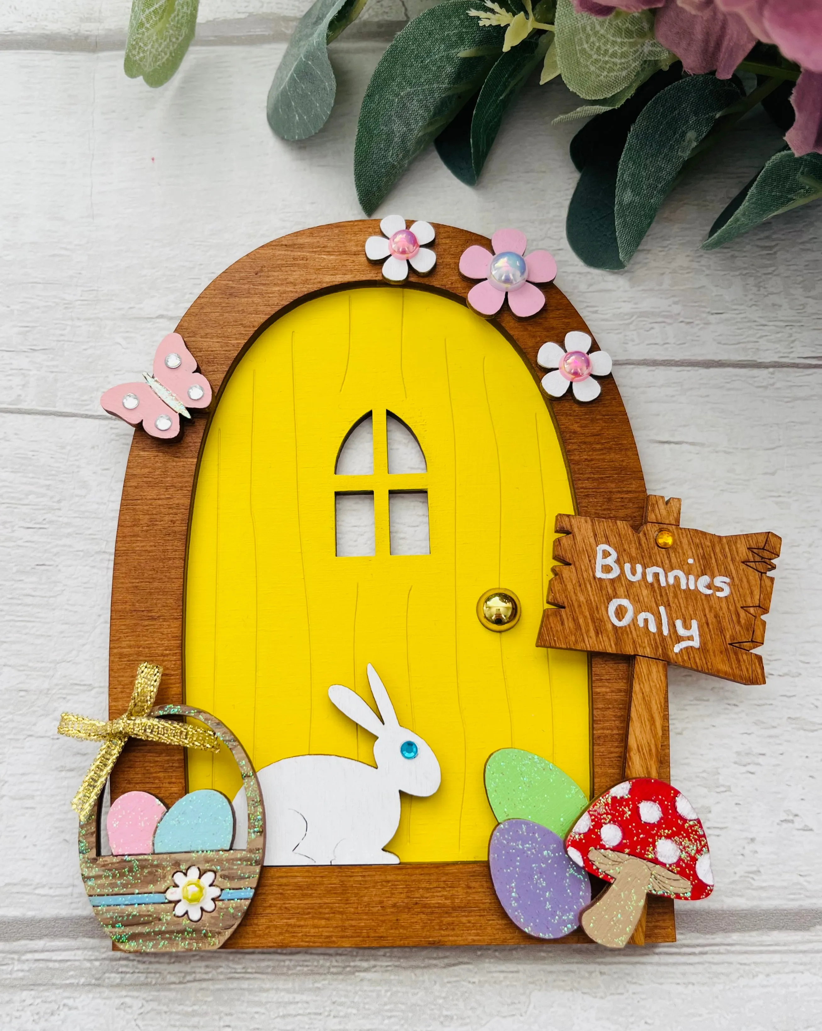 Yellow Easter Fairy Door