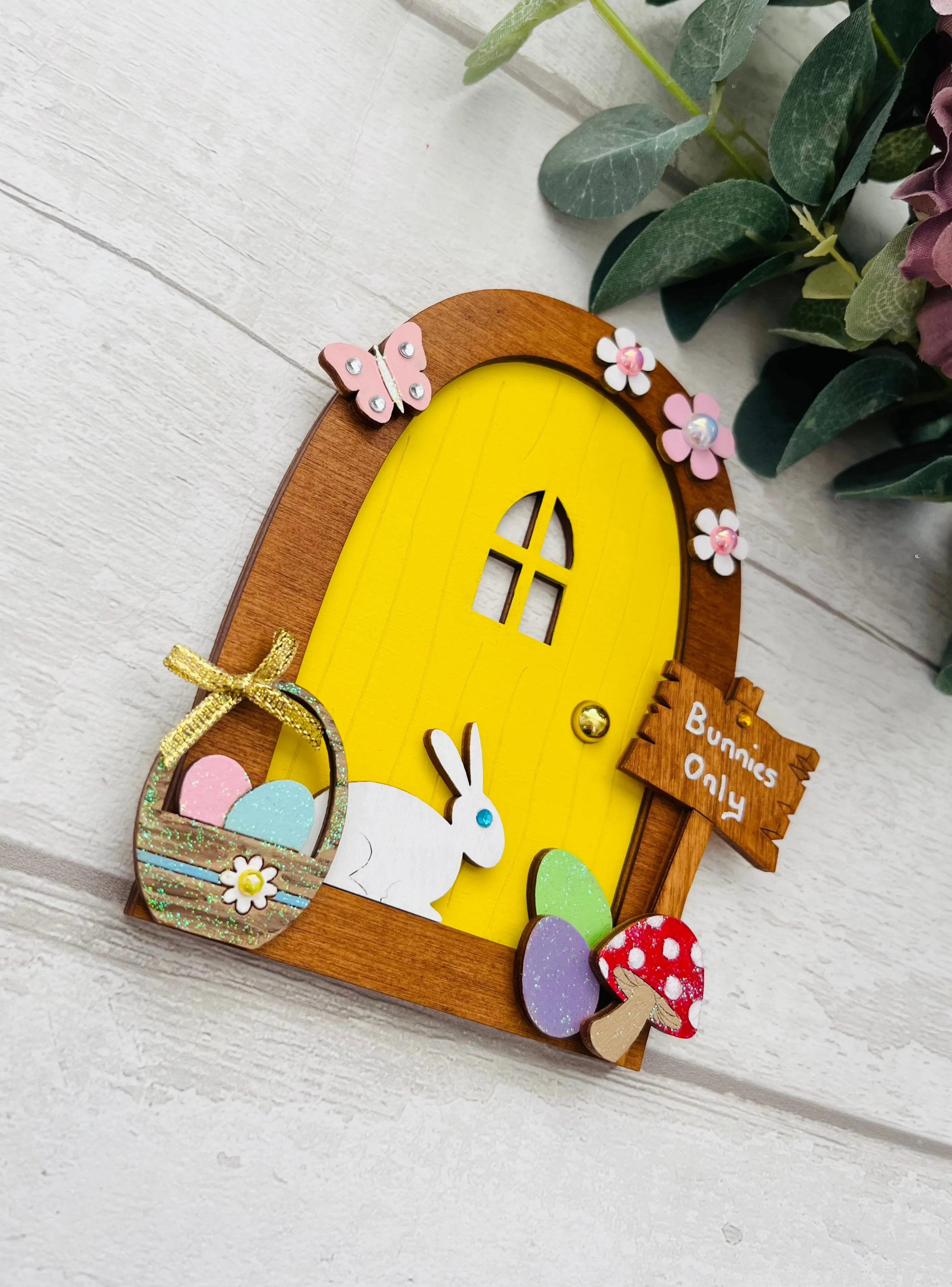 Yellow Easter Fairy Door